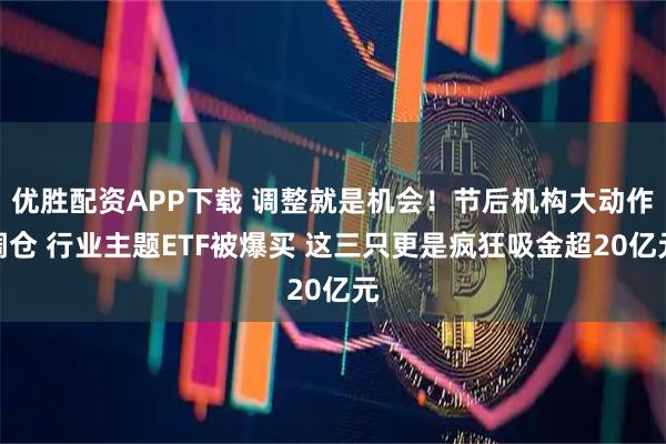 优胜配资APP下载 调整就是机会！节后机构大动作调仓 行业主题ETF被爆买 这三只更是疯狂吸金超20亿元